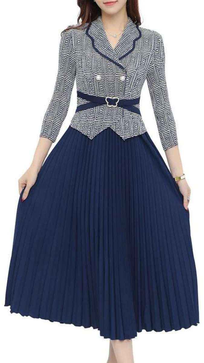 FC Tuxedo Pleated Skirt Dress