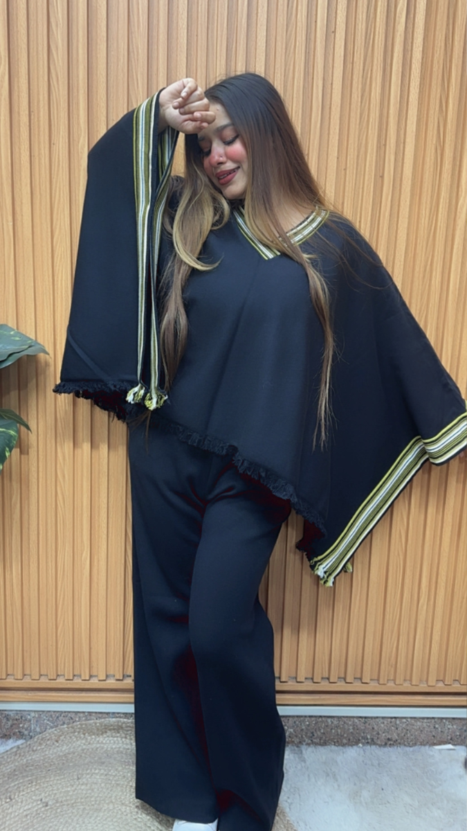 V Neck Kaftan Top And Pant Coord Set FC2080