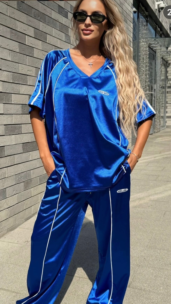 V Neck Loose Top And Pant Coord Set FC2533
