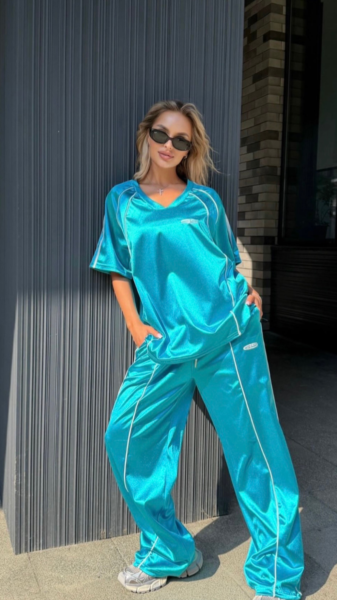 V Neck Loose Top And Pant Coord Set FC2533
