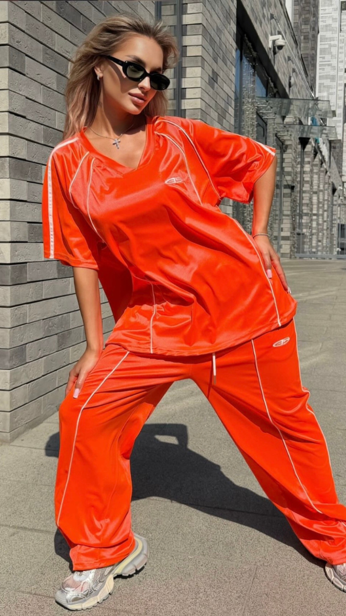V Neck Loose Top And Pant Coord Set FC2533