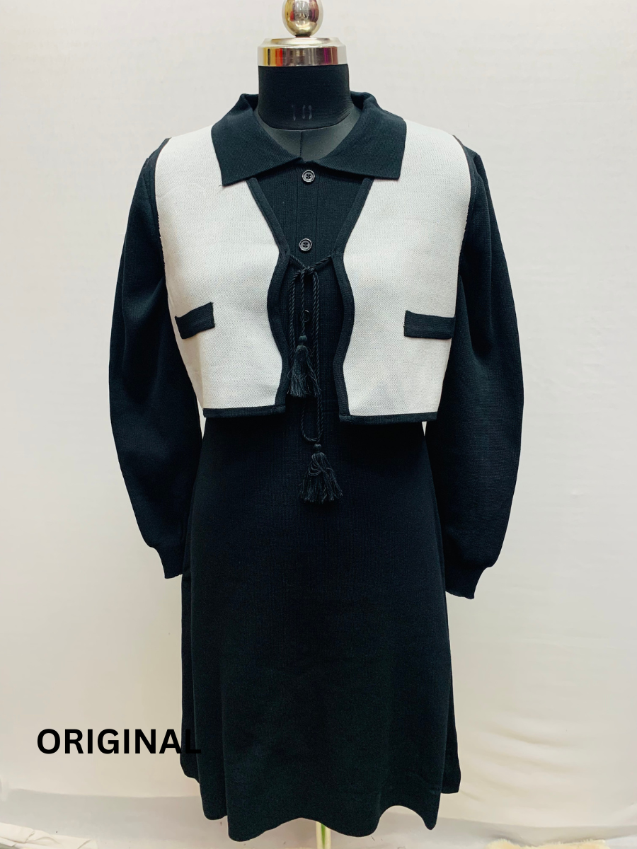 Waist Coat Design Shrug Winter Dress FC1507