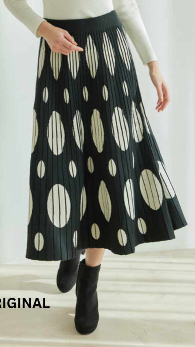 White Dot Winter Skirt