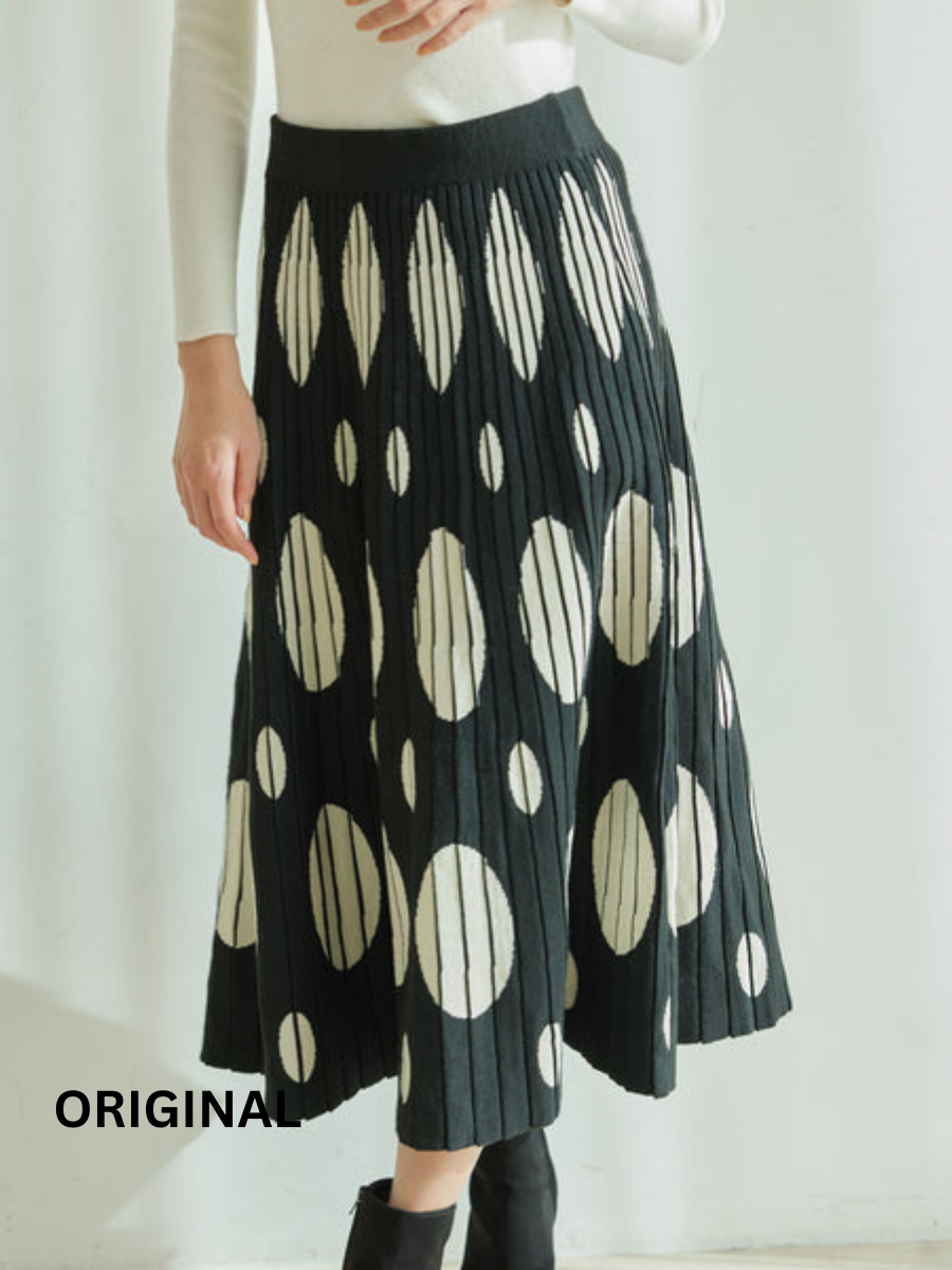 White Dot Winter Skirt