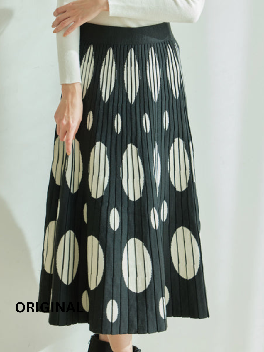 White Dot Winter Skirt