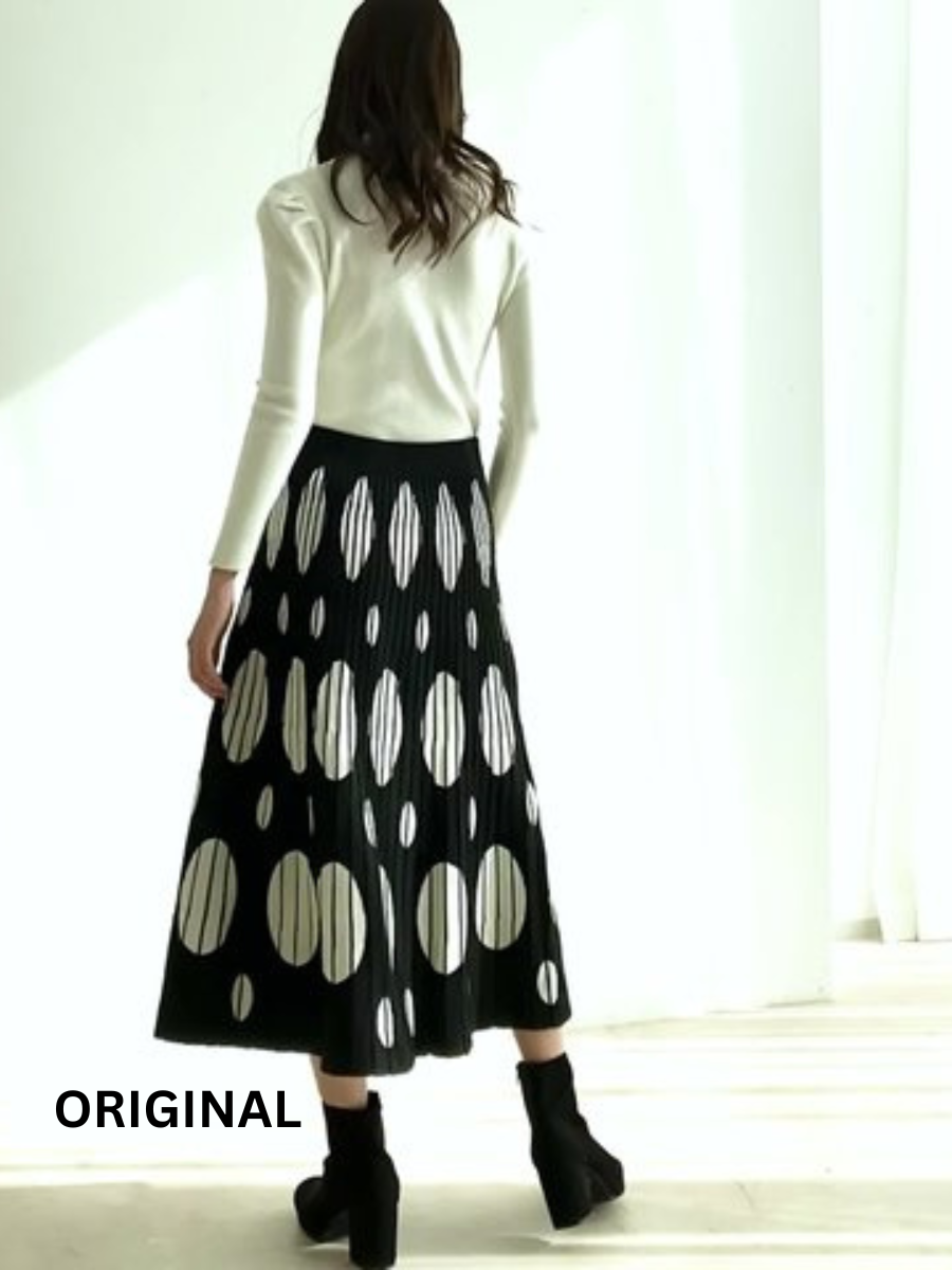 White Dot Winter Skirt