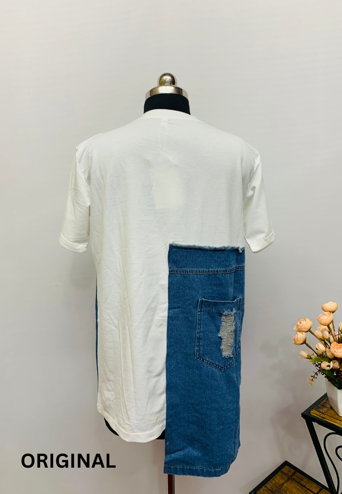 Women's Fashion Denim Stitching Dress