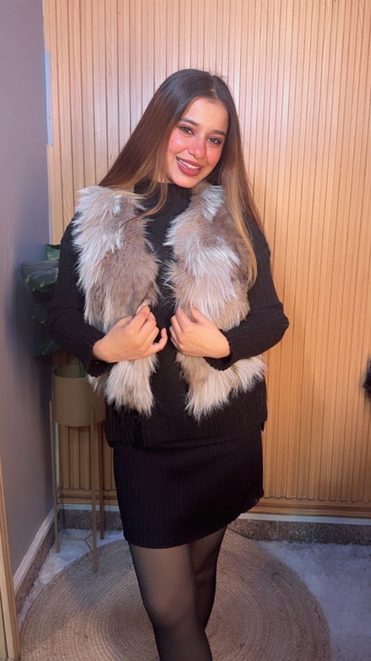 Women's Faux Fur Sleeveless Jacket FC2064