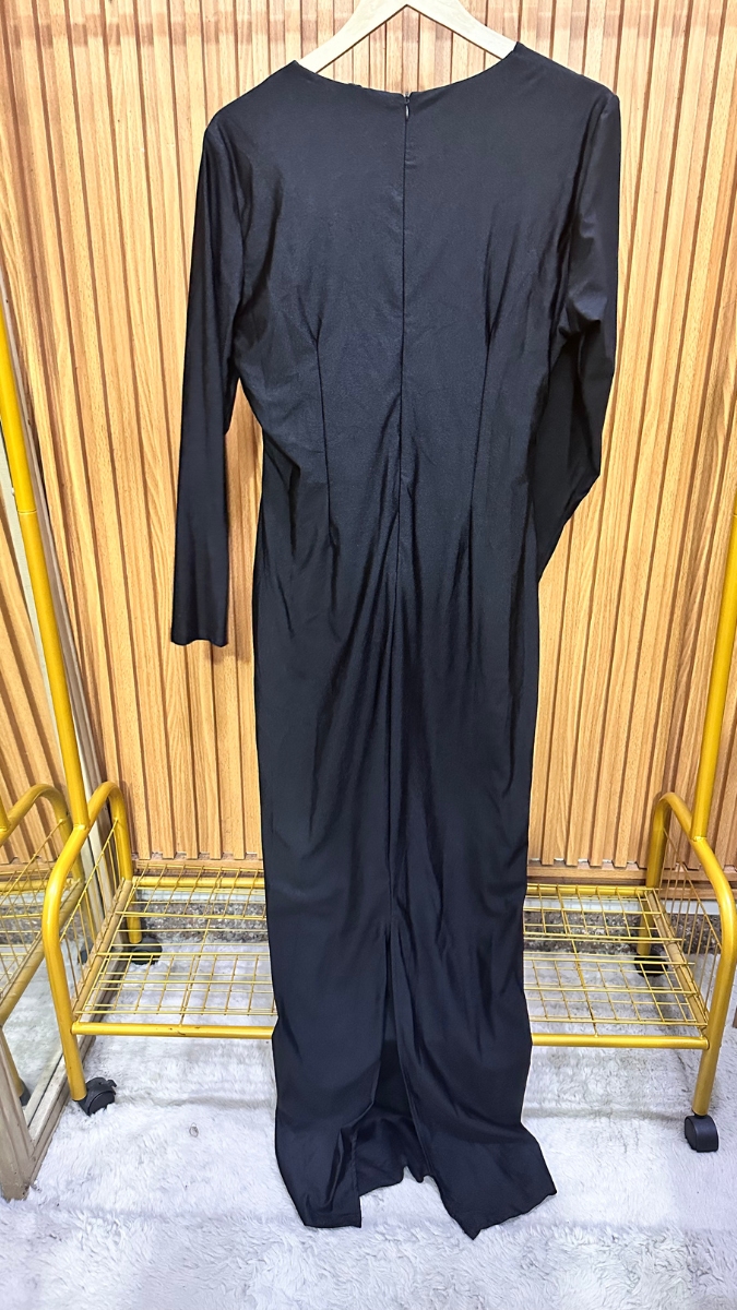 Wrap Around Ruffle Front Full Sleeve Dress FC1966