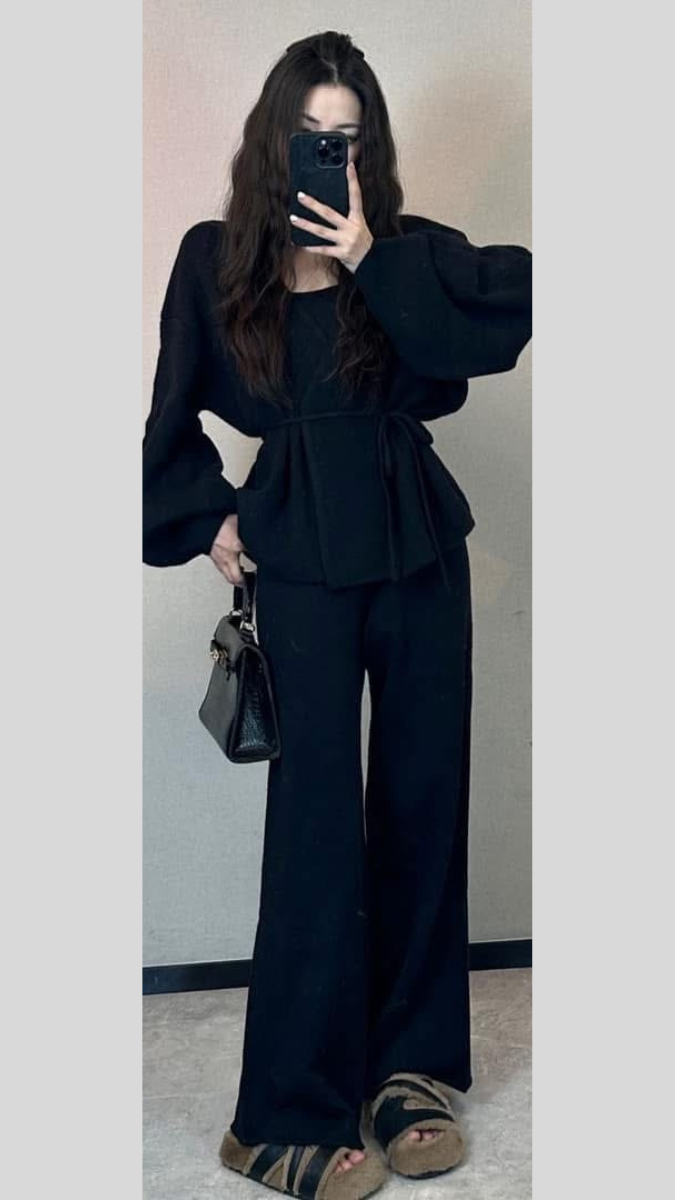 Wrap Up Top And Loose Pant Coord Set FC2051