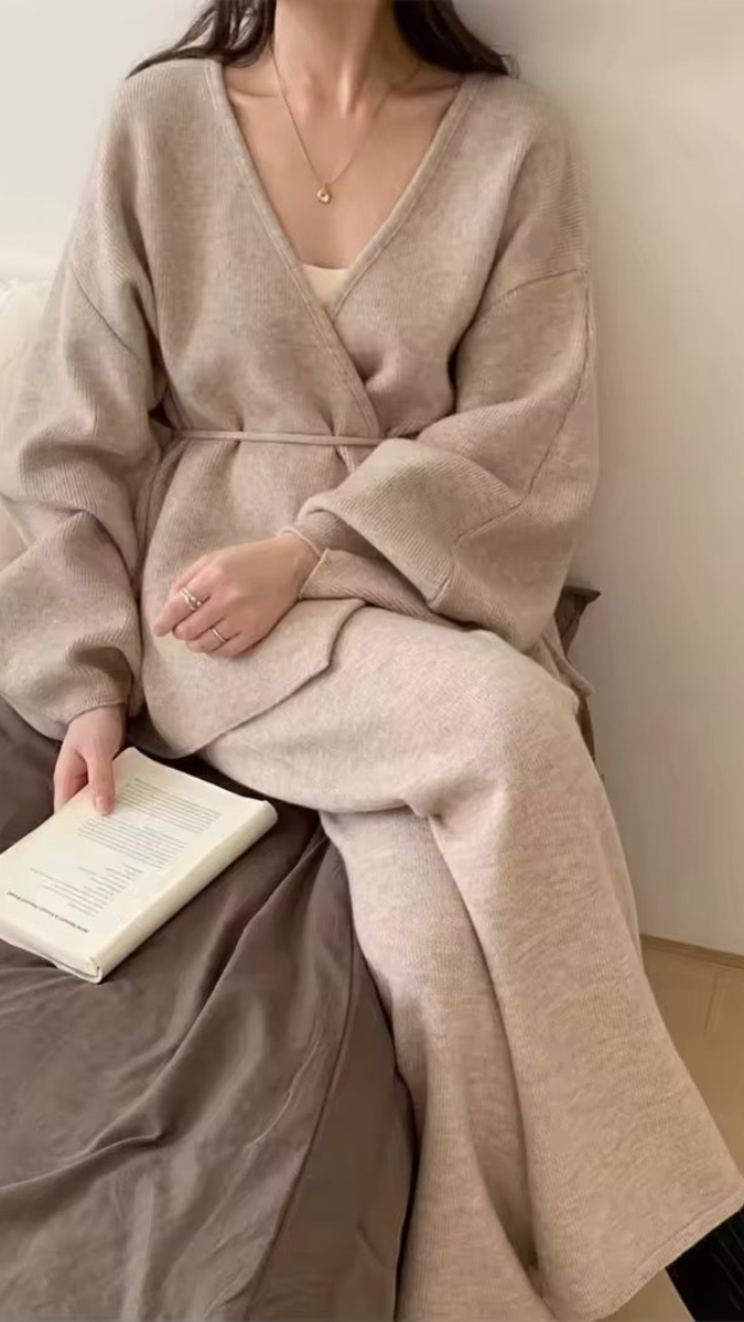 Wrap Up Top And Loose Pant Coord Set FC2051