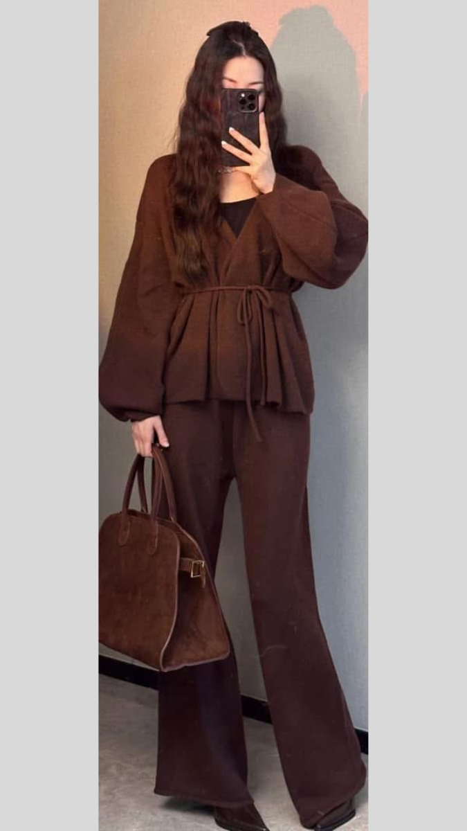 Wrap Up Top And Loose Pant Coord Set FC2051