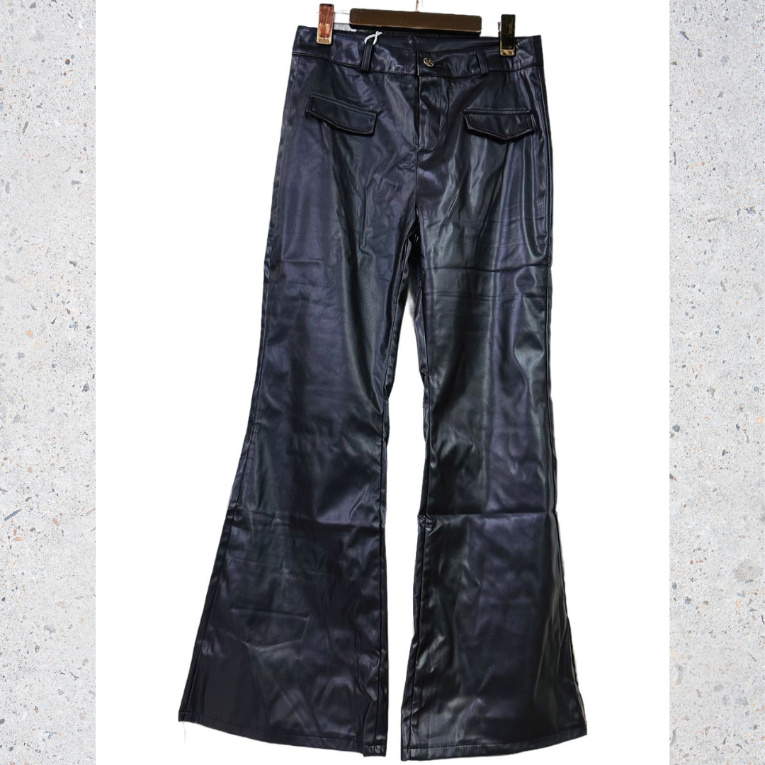  Leather Pant With Chain Belt