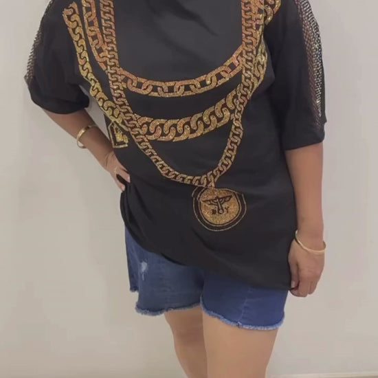 EMBELLISHED GRAPHIC TSHIRT