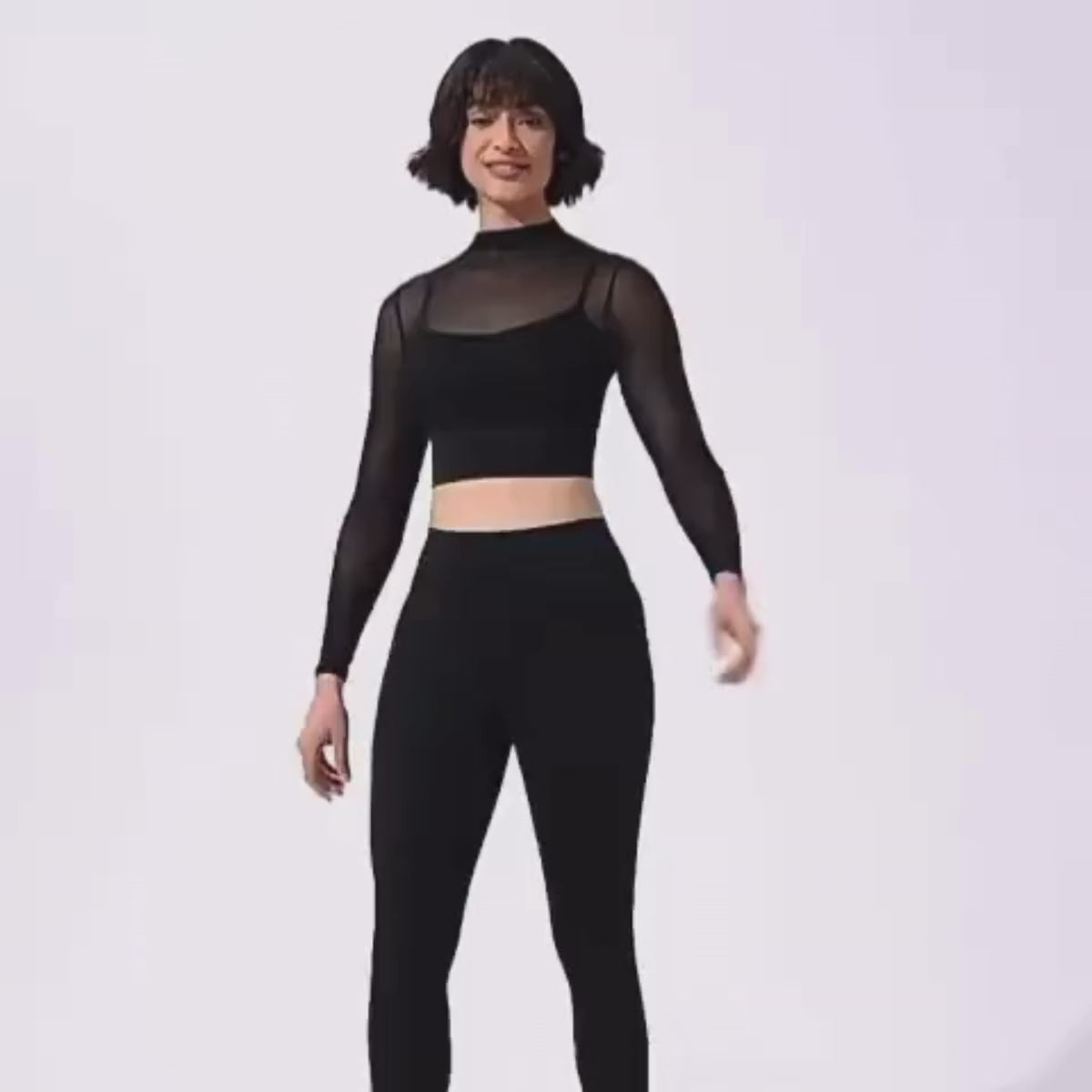 Round Neck Fitted Crop Top