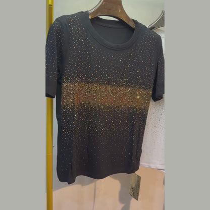 Rhinestones Embellished T-Shirt