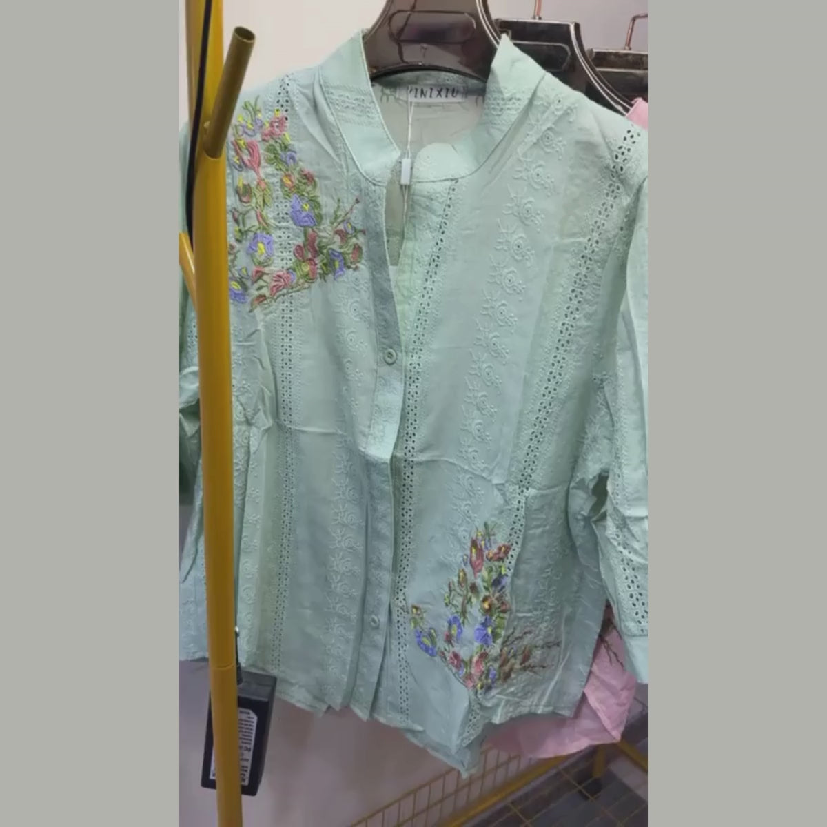 Floral Embroidered Shirt