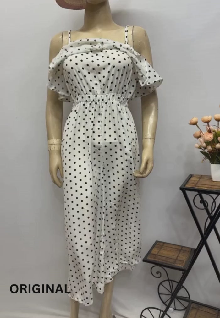 Georgette Polka Dot Dress 