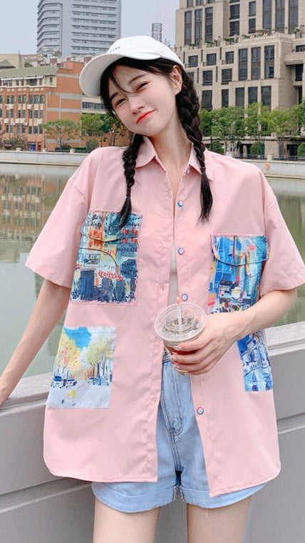 Fc Oil Painting Style Retro Shirt