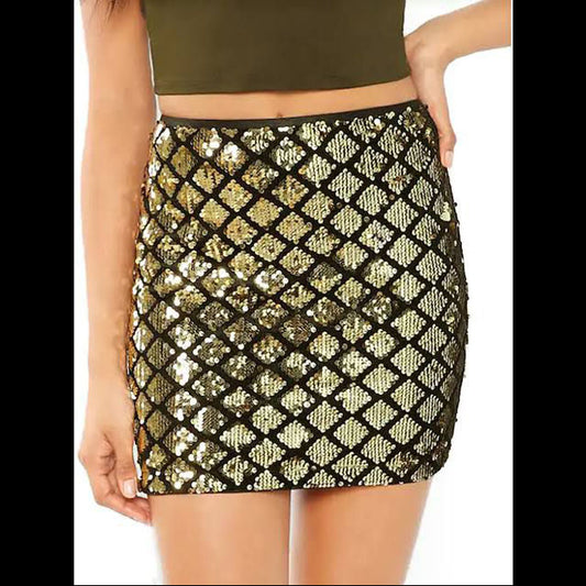 Fc Argyle Sequin Skirt