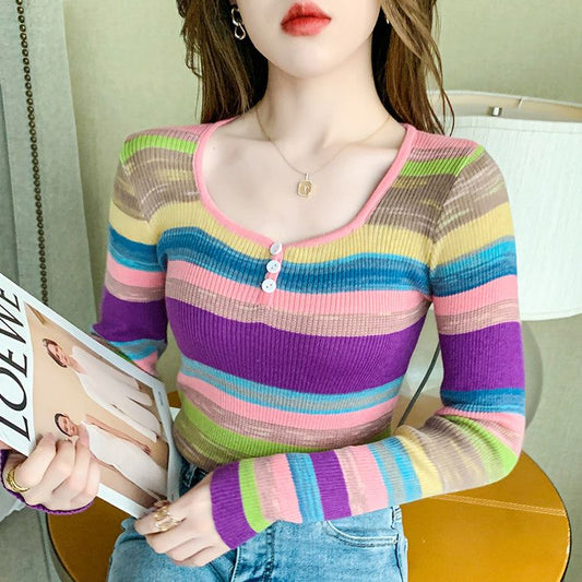 Fc Knitted Sweater Long-Sleeved Top
