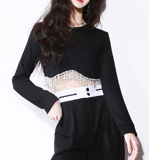 FC  FULL SLEEVE TASSEL TOP